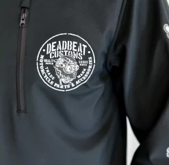 Deadbeat Customs - Ride Now Die Later Poly-Tech Soft Shell Jacket -Next stop, Motorcycle riding. poly front pocket 93133.1701452439