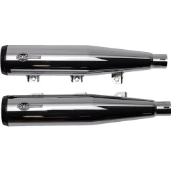 S&S Cycle - 49-State Grand National Slip-On Mufflers Fits '19-'23 Indian Scout Models - Chrome
