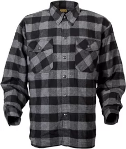 Scorpion Covert Reinforced Moto Flannel Shirt - Black/Grey- Large (Open Box)