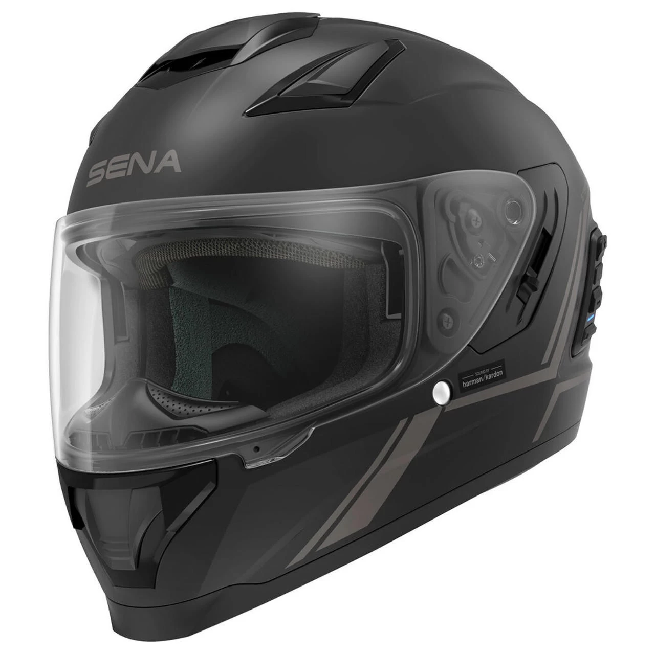 SENA - Stryker Full Face Helmet W/ Mesh Intercom - Matte Black 1 SENA - Stryker Full Face Helmet W/ Mesh Intercom - Matte Black