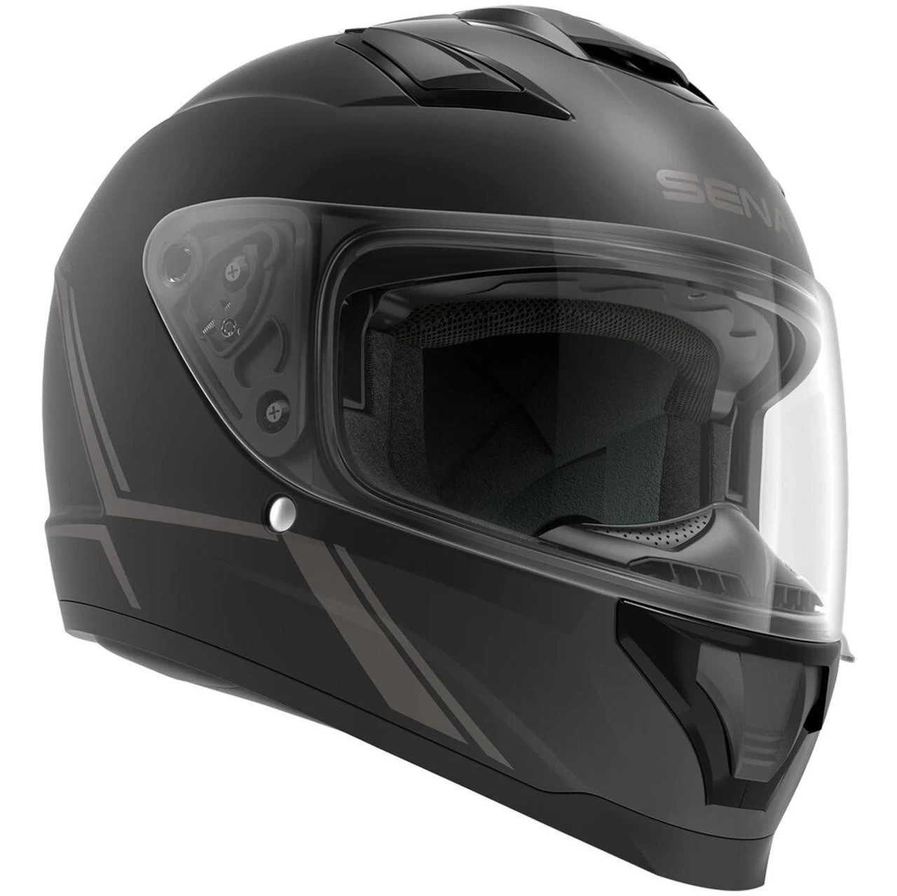SENA - Stryker Full Face Helmet W/ Mesh Intercom - Matte Black 5 SENA - Stryker Full Face Helmet W/ Mesh Intercom - Matte Black - Image 5