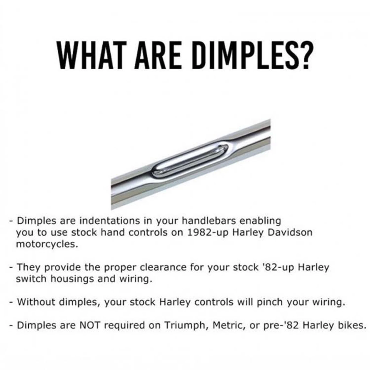 TC Bros Choppers - 1" Dimpled Enduro Handlebars - Black 5 TC Bros Choppers - 1" Dimpled Enduro Handlebars - Black - Image 5