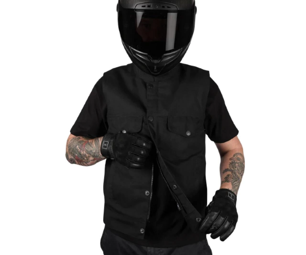 Thrashin Supply - Nightrider V2 Riding Vest - Black 3 Thrashin Supply - Nightrider V2 Riding Vest - Black - Image 3