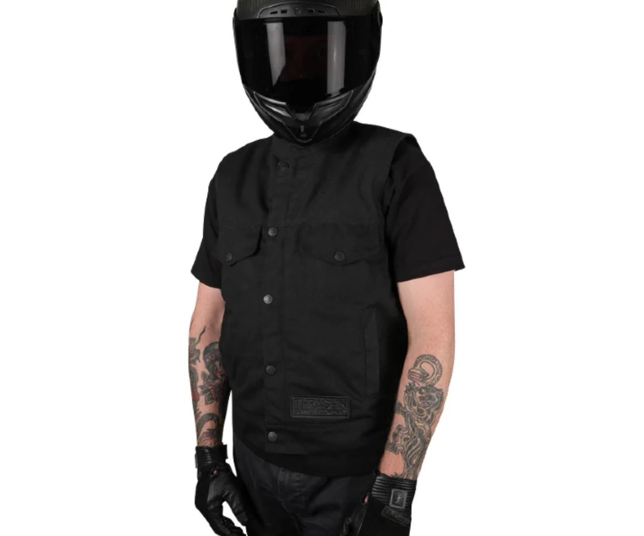 Thrashin Supply - Nightrider V2 Riding Vest - Black 1 Thrashin Supply - Nightrider V2 Riding Vest - Black