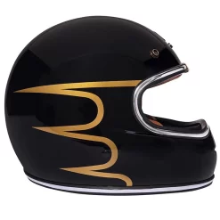 Urban Helmets - BigBore Gold Wing Black Vintage Helmet -Next stop, Motorcycle riding. urban helmets bigbore gold wing black vintage helmet 34819.1690485402