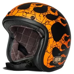 Urban Helmets - Urban Tracer Flame Black Orange Vintage Helmet (S,L)