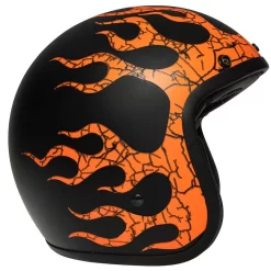 Urban Helmets - Urban Tracer Flame Black Orange Vintage Helmet (S,L) -Next stop, Motorcycle riding. urban helmets urban tracer flame black orange vintage helmet 87786.1690482311