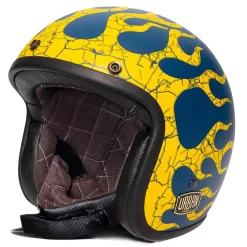 Urban Helmets - Urban Tracer Flame Blue Yellow Vintage Helmet