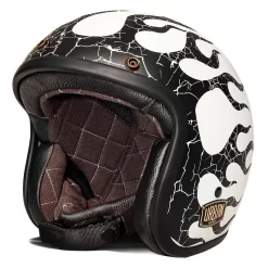 Urban Helmets - Urban Tracer Flame White Black Vintage Helmet (X-Large)