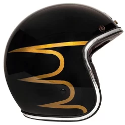 Urban Helmets - Urban Tracer Gold Wing Black Vintage Helmet - Large -Next stop, Motorcycle riding. urban helmets urban tracer gold wing black vintage helmet 07539.1690483269