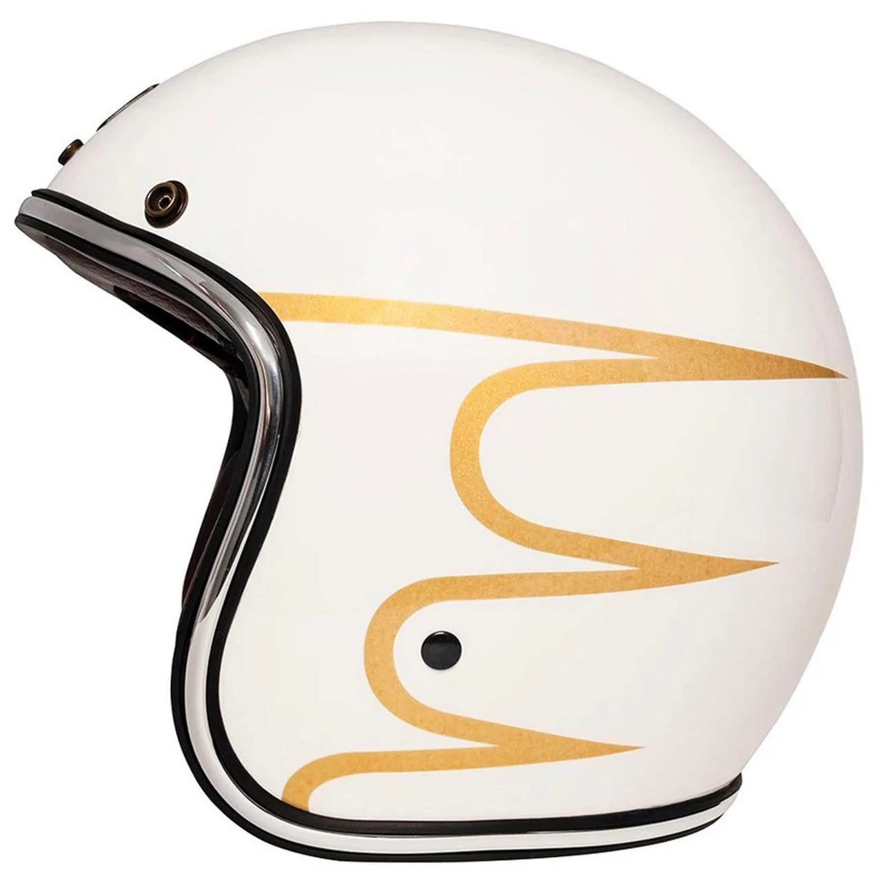 Urban Helmets - Urban Tracer Gold Wing White Vintage Helmet - X-Large 2 Urban Helmets - Urban Tracer Gold Wing White Vintage Helmet - X-Large - Image 2