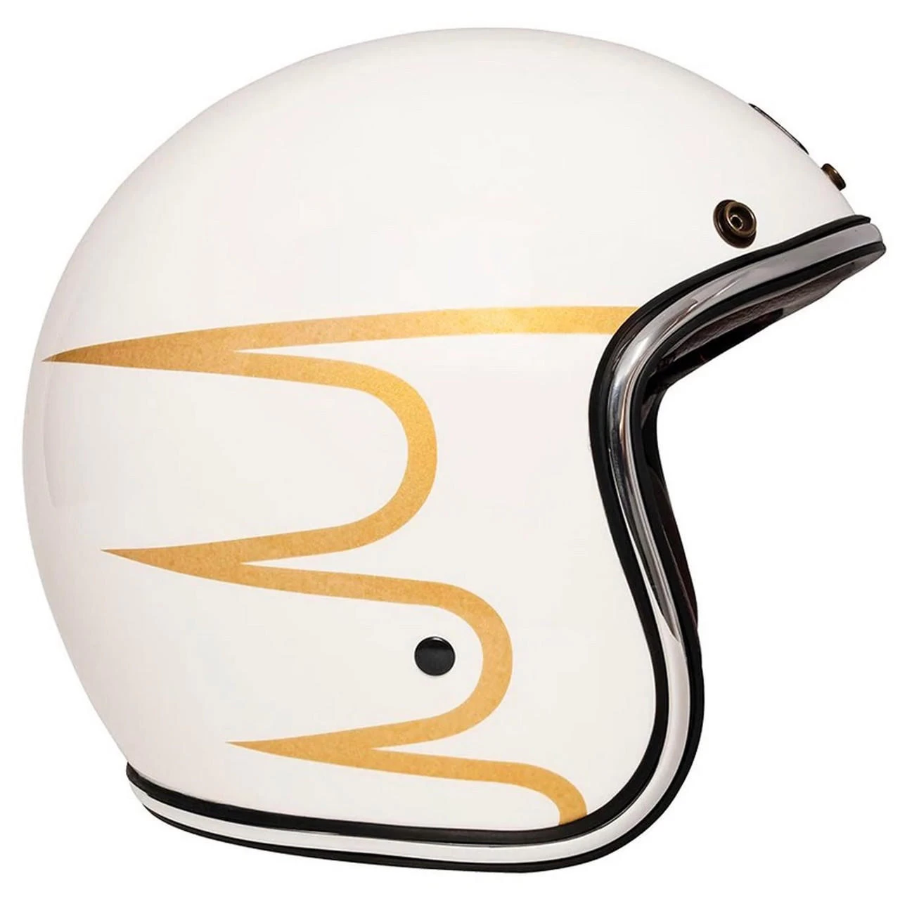 Urban Helmets - Urban Tracer Gold Wing White Vintage Helmet - X-Large 4 Urban Helmets - Urban Tracer Gold Wing White Vintage Helmet - X-Large - Image 4