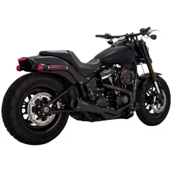 Vance And Hines - Black 2-Into-1 Upsweep Exhaust System Fits '18 & Up M8 Softail Models