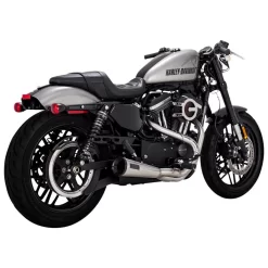 Vance And Hines - Brushed Stainless Steel 2-Into-1 Upsweep Exhaust System Fits '14 & Up Sportster Models