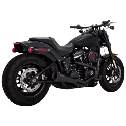 Vance And Hines - Brushed Stainless Steel 2-Into-1 Upsweep Exhaust System Fits '18 & Up M8 Softail Models